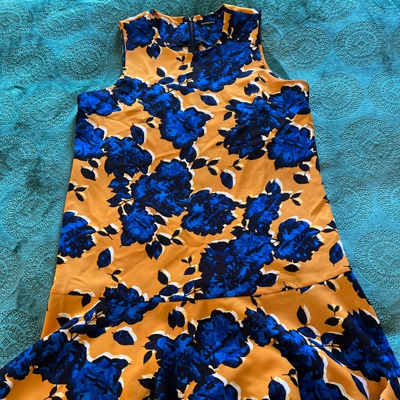 Who What Wear Dresses & Skirts - Who What Wear Yellow Blue Floral Drop Waist Dress